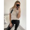 Tričko teplé s rolákem úpletové krátký rukáv dámské (S/M ONE SIZE) ITALSKÁ MÓDA IMM22FD5805/DR (Velikost S/M/L, Barva bílá)