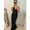 Šaty dlouhé elegantní plesové na ramínka dámské (S/M ONE SIZE) ITALSKÁ MÓDA IMWE226472/DU (Velikost S/M/L, Barva Černá)