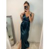 Šaty dlouhé elegantní plesové na ramínka dámské (S/M ONE SIZE) ITALSKÁ MÓDA IMWE226472/DU (Velikost S/M/L, Barva Černá)