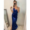 Šaty dlouhé elegantní plesové na ramínka dámské (S/M ONE SIZE) ITALSKÁ MÓDA IMWE226472/DU (Velikost S/M/L, Barva Černá)