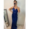 Šaty dlouhé elegantní plesové na ramínka dámské (S/M ONE SIZE) ITALSKÁ MÓDA IMWE226472/DU (Velikost S/M/L, Barva Černá)