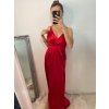 Šaty dlouhé elegantní plesové na ramínka dámské (S/M ONE SIZE) ITALSKÁ MÓDA IMWE226472/DU (Velikost S/M/L, Barva Černá)