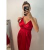 Šaty dlouhé elegantní plesové na ramínka dámské (S/M ONE SIZE) ITALSKÁ MÓDA IMWE226472/DU (Velikost S/M/L, Barva Černá)
