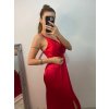 Šaty dlouhé elegantní plesové na ramínka dámské (S/M ONE SIZE) ITALSKÁ MÓDA IMWE226472/DU (Velikost S/M/L, Barva Černá)