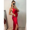Šaty dlouhé elegantní plesové na ramínka dámské (S/M ONE SIZE) ITALSKÁ MÓDA IMWE226472/DU (Velikost S/M/L, Barva Černá)