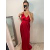Šaty dlouhé elegantní plesové na ramínka dámské (S/M ONE SIZE) ITALSKÁ MÓDA IMWE226472/DU (Velikost S/M/L, Barva Černá)