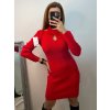 Šaty úpletové elegantní dlouhý rukáv dámské (S/M ONE SIZE) ITALSKÁ MÓDA IMPBB22Y23009/DU (Velikost S/M/L, Barva Černá)