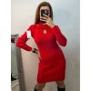 Šaty úpletové elegantní dlouhý rukáv dámské (S/M ONE SIZE) ITALSKÁ MÓDA IMPBB22Y23009/DU (Velikost S/M/L, Barva Černá)