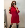 Šaty úpletové třpytivé s rolákem dlouhý rukáv dámské (S/M/L ONE SIZE) ITALSKÁ MÓDA IM4221213/DU (Velikost M/L, Barva Černá)