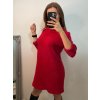 Šaty úpletové třpytivé s rolákem dlouhý rukáv dámské (S/M/L ONE SIZE) ITALSKÁ MÓDA IM4221213/DU (Velikost M/L, Barva Černá)