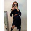 Souprava úpletová sukně a top dlouhý rukáv dámská (S/M ONE SIZE) ITALSKÁ MÓDA IMPBB22Y22928/DU