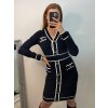 Šaty úpletové dlouhý rukáv dámské (S/M ONE SIZE) ITALSKÁ MÓDA IMF22W122/DU (Velikost S/M/L, Barva bílá)