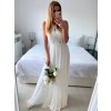 Šaty elegantní společenské dlouhé bez rukávu dámské (S/M ONE SIZE) ITALSKá MóDA IMM2219805/DU (Velikost S/M/L, Barva bílá)