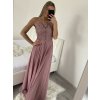 Šaty elegantní svatební společenské dlouhé na ramínka dámské (S/M ONE SIZE) ITALSKá MóDA IMM2268806/DU (Velikost S/M/L, Barva bílá)
