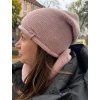 Čepice nákrčník souprava zimní dámská (ONE SIZE) POLSKÁ VÝROBA PV820056/DR (Velikost ONE SIZE, Barva béžová)