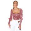 Top/halenka dlouhý rukáv dámské (S/M ONE SIZE) ITALSKÁ MÓDA IMM22Ls21100/DR (Velikost S/M/L, Barva růžová starorůžová)