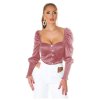 Top/halenka dlouhý rukáv dámské (S/M ONE SIZE) ITALSKÁ MÓDA IMM22Ls21100/DR (Velikost S/M/L, Barva růžová starorůžová)