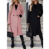 Kabát flaušový s podšívkou dámský (S/M ONE SIZE) ITALSKÁ MÓDA IMWB22276/DR (Velikost S/M/L, Barva béžová smetanová)