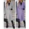 Kabát flaušový s podšívkou dámský (S/M ONE SIZE) ITALSKÁ MÓDA IMWB22276/DR (Velikost S/M/L, Barva béžová smetanová)