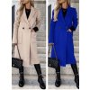 Kabát flaušový s podšívkou dámský (S/M ONE SIZE) ITALSKÁ MÓDA IMWB22276/DR (Velikost S/M/L, Barva béžová smetanová)