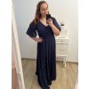 Šaty elegantní dlouhé krátký rukáv dámské nadrozměr (XL/2XL ONE SIZE) ITALSKÁ MÓDA IMPSH2280302/DU (Velikost XL/2XL, Barva vínová)