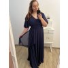 Šaty elegantní dlouhé krátký rukáv dámské nadrozměr (XL/2XL ONE SIZE) ITALSKÁ MÓDA IMPSH2280302/DU (Velikost XL/2XL, Barva vínová)