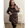 Šaty dlouhý rukáv dámské nadrozměr (XL/2XL ONE SIZE) ITALSKÁ MÓDA IMWQ22EMA/DR (Velikost XL/2XL, Barva Černá)