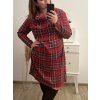 Šaty dlouhý rukáv dámské nadrozměr (XL/2XL ONE SIZE) ITALSKÁ MÓDA IMWQ22EMA/DR (Velikost XL/2XL, Barva Černá)
