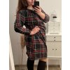 Šaty dlouhý rukáv dámské nadrozměr (XL/2XL ONE SIZE) ITALSKÁ MÓDA IMWQ22EMA/DR (Velikost XL/2XL, Barva Černá)