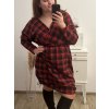 Šaty elegantní dlouhý rukáv dámské nadrozměr (XL/2XL/3XL ONE SIZE) ITALSKÁ MÓDA IMWQ22MARIA/DR (Velikost 2XL/3XL, Barva Černo-bílá)
