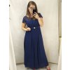 Šaty plesové elegantní společenské krátký rukáv dámské nadrozměr (L/XL/2XL ONE SIZE) ITALSKÁ MÓDA IMM22693/DU (Velikost XL/2XL, Barva Černá)