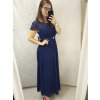 Šaty plesové elegantní společenské krátký rukáv dámské nadrozměr (L/XL/2XL ONE SIZE) ITALSKÁ MÓDA IMM22693/DU (Velikost XL/2XL, Barva Černá)