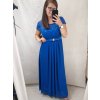 Šaty plesové elegantní společenské krátký rukáv dámské nadrozměr (L/XL/2XL ONE SIZE) ITALSKÁ MÓDA IMM22693/DU (Velikost XL/2XL, Barva Černá)