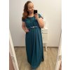 Šaty plesové elegantní společenské krátký rukáv dámské nadrozměr (L/XL/2XL ONE SIZE) ITALSKÁ MÓDA IMM22693/DU (Velikost XL/2XL, Barva Černá)