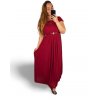 Šaty plesové elegantní společenské krátký rukáv dámské nadrozměr (L/XL/2XL ONE SIZE) ITALSKÁ MÓDA IMM22693/DU (Velikost XL/2XL, Barva Černá)