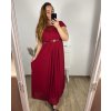 Šaty plesové elegantní společenské krátký rukáv dámské nadrozměr (L/XL/2XL ONE SIZE) ITALSKÁ MÓDA IMM22693/DU (Velikost XL/2XL, Barva Černá)