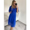 Šaty společenské elegantní šifonové krátký rukáv dámské nadrozměr (XL/2XL ONE SIZE) ITALSKÁ MÓDA IMM229012ZO/DUR (Velikost XL/2XL, Barva Černá)
