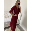 Šaty společenské elegantní šifonové krátký rukáv dámské nadrozměr (XL/2XL ONE SIZE) ITALSKÁ MÓDA IMM229012ZO/DUR (Velikost XL/2XL, Barva Černá)