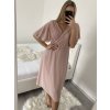 Šaty společenské elegantní šifonové krátký rukáv dámské nadrozměr (XL/2XL ONE SIZE) ITALSKÁ MÓDA IMM229012ZO/DUR (Velikost XL/2XL, Barva Černá)