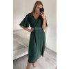 Šaty společenské elegantní šifonové krátký rukáv dámské nadrozměr (XL/2XL ONE SIZE) ITALSKÁ MÓDA IMM229012ZO/DUR (Velikost XL/2XL, Barva Černá)