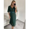 Šaty společenské elegantní šifonové krátký rukáv dámské nadrozměr (XL/2XL ONE SIZE) ITALSKÁ MÓDA IMM229012ZO/DUR (Velikost XL/2XL, Barva Černá)