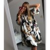 Šaty letní 3/4 dlouhý rukáv dámské (uni xl/2xl) ITALSKá MóDA IM821014/DR (Velikost XL/2XL, Barva Černá)
