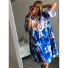 Šaty letní 3/4 dlouhý rukáv dámské (uni xl/2xl) ITALSKá MóDA IM821014/DR (Velikost XL/2XL, Barva Černá)