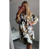 Šaty letní 3/4 dlouhý rukáv dámské (uni xl/2xl) ITALSKá MóDA IM821014/DR (Velikost XL/2XL, Barva Černá)
