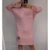 Šaty dlouhý rukáv s kapucí dámské (2xl/3xl ONE SIZE) ITALSKÁ MODA IM421588/DR