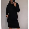 Šaty dlouhý rukáv s kapucí dámské (2xl/3xl ONE SIZE) ITALSKÁ MODA IM421588/DR