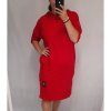 Šaty dlouhý rukáv s kapucí dámské (2xl/3xl ONE SIZE) ITALSKÁ MODA IM421588/DR