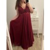 Šaty plesové elegantní společenské bez rukávu dámské nadrozměr (L/XL/2XL ONE SIZE) ITALSKÁ MÓDA IMM2360029/DU (Velikost XL/2XL, Barva tmavě červená)