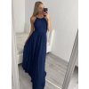 Šaty elegantní bez rukávu dlouhé plesové dámské (S/M ONE SIZE) ITALSKÁ MÓDA IMM22ZQL-60025/DUR (Velikost S/M/L, Barva tmavě modrá)