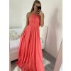 Šaty elegantní bez rukávu dlouhé plesové dámské (S/M ONE SIZE) ITALSKÁ MÓDA IMM22ZQL-60025/DUR (Velikost S/M/L, Barva tmavě modrá)